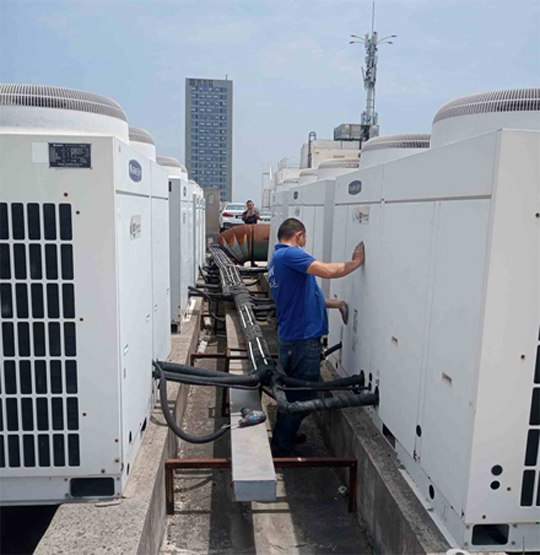 平和中央空调制热和不制冷系统维修方法